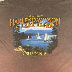 Harley Davidson T-Shirt Men’s 2XL Grey Red Maroon Gradient Biker Motorcycle