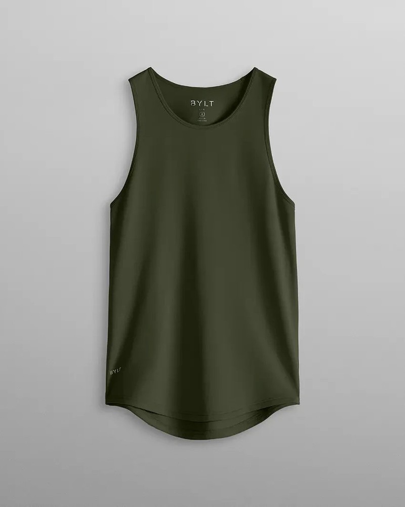BYLT LUX Drop Cut Tank Men’s Medium Dark Olive BNWT SHIPS ASAP