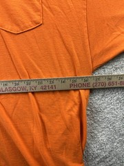 Gildan DryBlend Shirt Mens 3XL Orange Pocket Tee Crewneck Tagless Short Sleeve