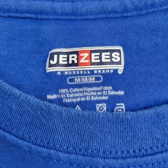 Vintage Russell Jerzees Classic Ringspun Cotton Blue T-Shirt Size Medium