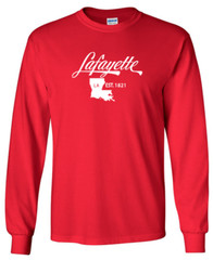 Lafayette Louisiana State T-Shirt Long Sleeve Graphic Tees Unisex apparel