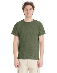 Hanes 5170 5XL EcoSmart Crewneck Short Sleeve Tee Pit to Pit 31″ Heather Green