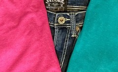 2 APT 9 Premier Flex Men’s T-Shirt Pink Green Solid V-Neck Tee Bundle Excellent