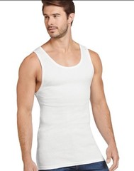 Jockey Men’s Made in America 100% Cotton Tanks – 2 Pack – White – XXL