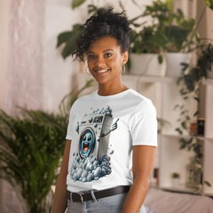 Wash Your Worries Away with this Cheery Washing Machine Graphic Tee!