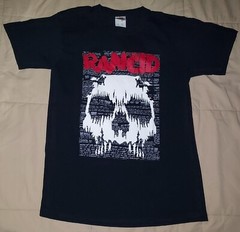 2 RANCID T SHIRTS MENS SMALL BLACK PUNK ROCK BAND SKULL PRINT LOGO