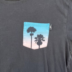 Hollister Mens Graphic T-Shirt Black Pocket Palm Trees Must Have Collection S