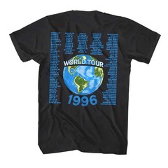 ACDC Ballbreaker World Tour 1996 Men’s T Shirt Locations Rock Band Concert