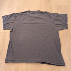 Y2K Nike Mens Large Embroidered Swoosh T-Shirt Gray Distressed Cotton Skater