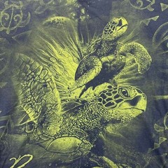 Y2K AOP Sea Turtles Graphic t-shirt with full front and back design