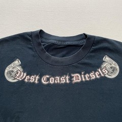 Vintage West Coast Diesels Shirt Mens XL Black Trucks Cars Biker Grunge Y2K
