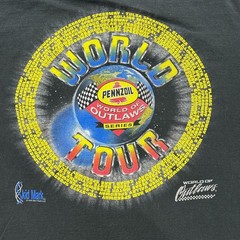 90s Vintage World Of Outlaws Graphic Tee Mens XL Dirt Track Sprint Racing Shirt