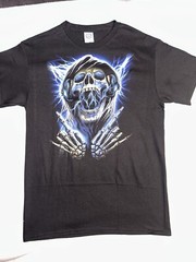 skull rock band men’s black size M delta pro weight tag T-shirt short sleeve