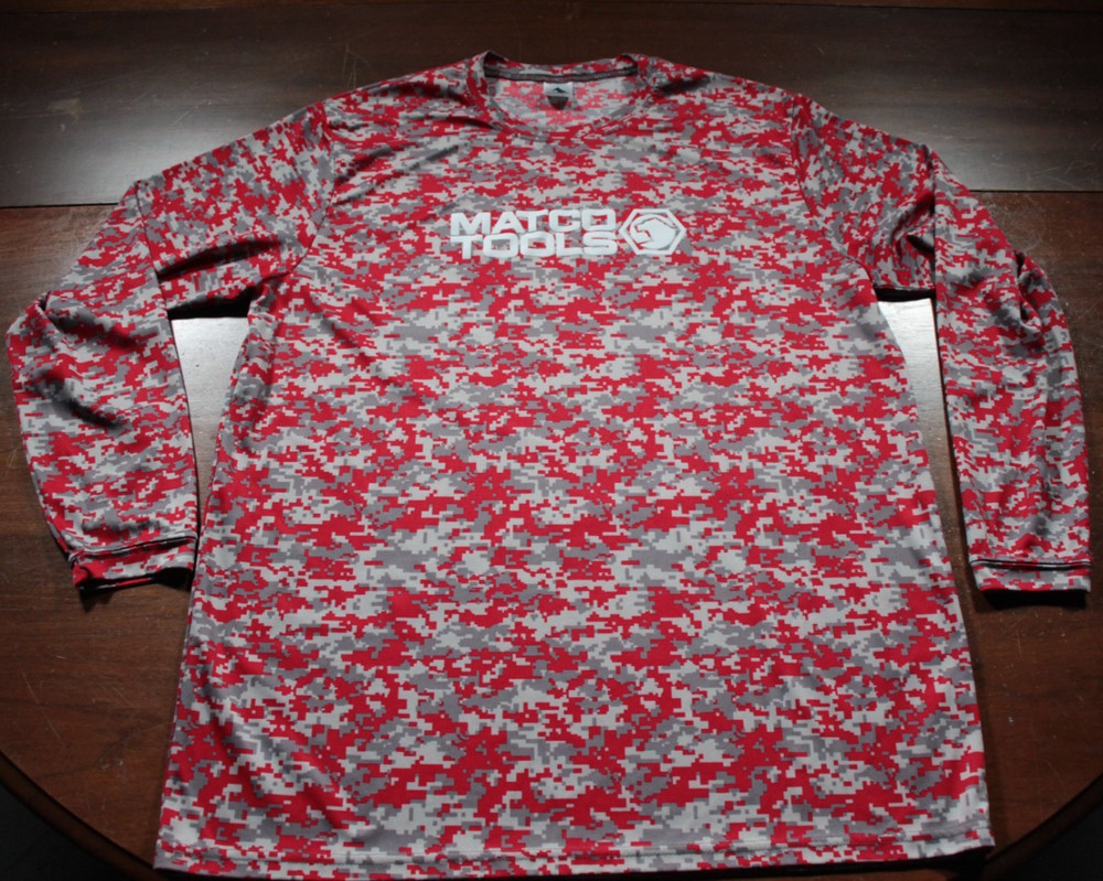 Matco Tools Long Sleeve Polyester Digital Camo T-Shirt XL Shirt