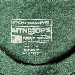 MTN OPS Shirt Mens Large Green Short Sleeve Graphic Tee Casual Outdoors