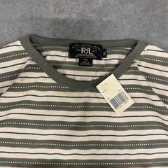 Vintage 90s Made in USA Polo Ralph Lauren Double RL RRL Striped Tshirt XL
