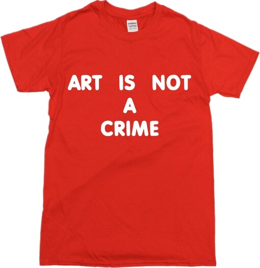 Art Is Not A Crime T-Shirt – Retro Hip Hop, Graffiti, S-XXL, Various Colours