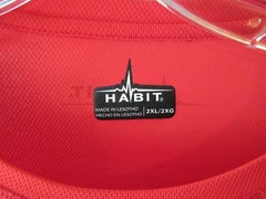 Mens HABIT Red Goji Berry 2XL Crew Neck Long Sleeve T Shirt Pullover Activewear