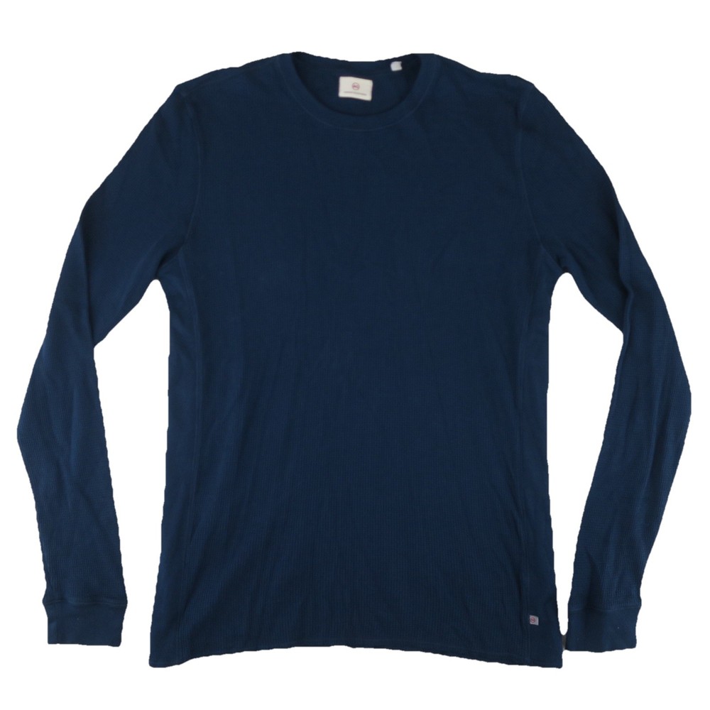 Adriano Goldschmied AG Waffle Knit Thermal Long Sleeve Shirt Men’s Medium Blue