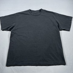 Uni/Form 100% Supima Cotton Subtle Striped Design Boxy Heavy weight Tee Shirt L