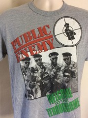 Vtg 1990 Public Enemy Welcome To The Terrordome T-Shirt Gray M/L 90s Hip Hop