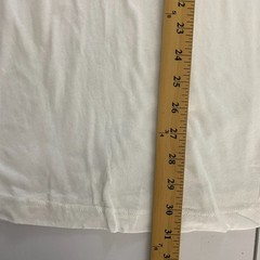 Buck Mason Costa Curved Hem T Shirt Mens XL White Short Sleeve Cotton Crew