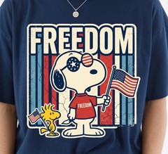 Snoopy 4th of July Freedom America 250 Unisex S-5XL Shirt TC10