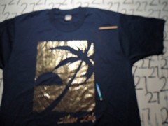 XL Silver Lake 1989 Vintage Light Stain Gold Print Shirt