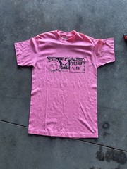 Vintage 80s USPS Postage Stamp Georgia Eagle Graphic T Shirt Pink Size Large