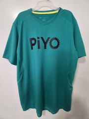 BEACH BODY Mens Piyo Short Sleeve Shirt! Stretchable! Size Large