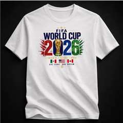 Fifa World Cup 2026 T-Shirt Soccer Graphic Tee Football Fan, 3 Flag