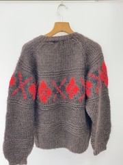 Other Brands Knit Sweaters (Thick) Wool BRW Solid Color