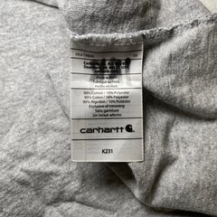 Carhartt K231 Original Fit Long Sleeve Logo T-Shirt Gray 2XL SP13 USA Workwear
