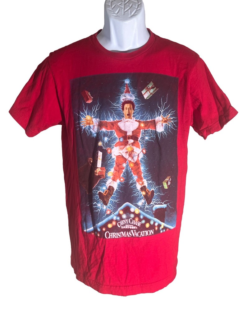 NATIONAL LAMPOONS CHRISTMAS VACATION Short Sleeve T-Shirt Red Medium