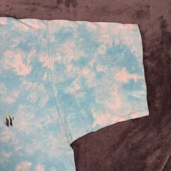 Vintage 1992 Coral Reef Aquatic Paradise Liquid Blue T-Shirt Men XL Tie Dye Fish