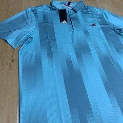 NEW Adidas Ultimate 365 Mesh Radiant Polo Shirt Gray/Blue JL5283 Large