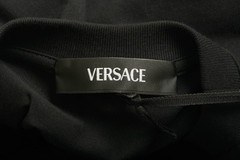 Versace Men’s Black Logo Embroidered Crewneck Short Sleeve T-Shirt US 2XL IT 56