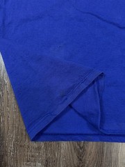 Vintage Russell Athletic T-Shirt Large Royal Blue High Cotton Pocket 90s