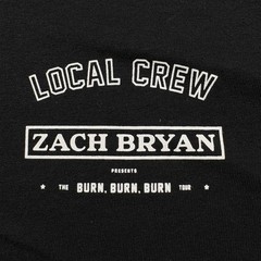 Zach Bryan Local Crew Tour Gildan T-Shirt Mens Large Black Cotton Crew Neck
