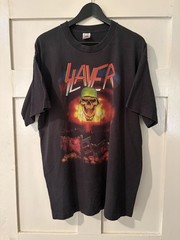 Vintage 1992 XL Slayer Shirt Metal Rock Band Tour Rare Metallica Anthrax Poison