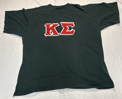 Kappa Sigma Shirt XL Green Red Embroidered Graphic Print READ