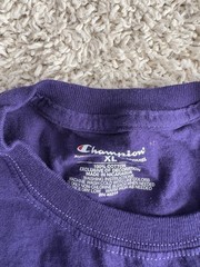 Champion shirt adult extra large 1XL purple short sleeve crewneck casual mens a2