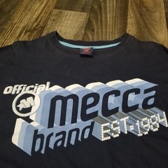 Vintage Mecca Y2k 2000s Blue t shirt Size XXL (Stained Collar)
