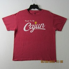 Hanes Shirt Mens Medium Red Comfort Blend EcoSmart Proud To Be Cajun Outdoor