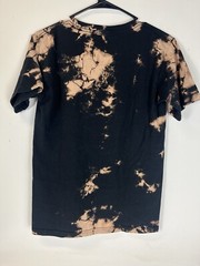 ACDC AC/DC Highway To Hell T Shirt Adult S Tie Dye Metal Rock Black Bleach Wash