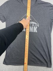 Mountain Shank Shirt Mens Large Gray Graphic Tee Anvil Lightweight Poly Blend