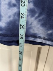 Tie Dye Crew Neck Blue Short Sleeve T-Shirt Size XL Soft Stretch Boho Hippy