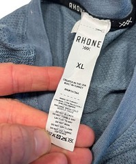 RHONE Blue Poly/Nylon THIN ATHLETIC LONG SLEEVE Outdoor Hike Gym Shirt Men’s XL