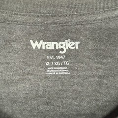 Wrangler Cowboy Riding Bull USA Flag Graphic T-Shirt Men’s XL NWT Gray