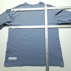 Mahagrid Men Shirt Medium Blue Gray Graphic Tee Design Studio Long Sleeve Casual